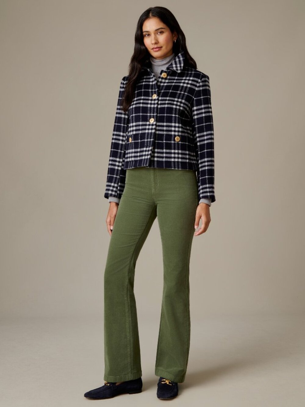J McLaughlin Domino Velveteen Jeans - Moss NEW